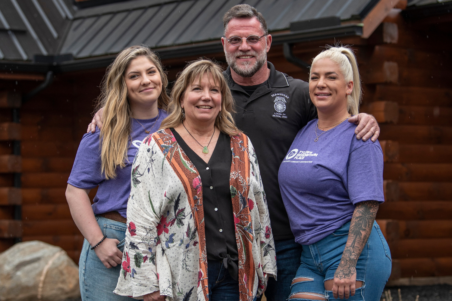 The Bornstein family at the grand opening of the recovery community organization in memory of Tyler.