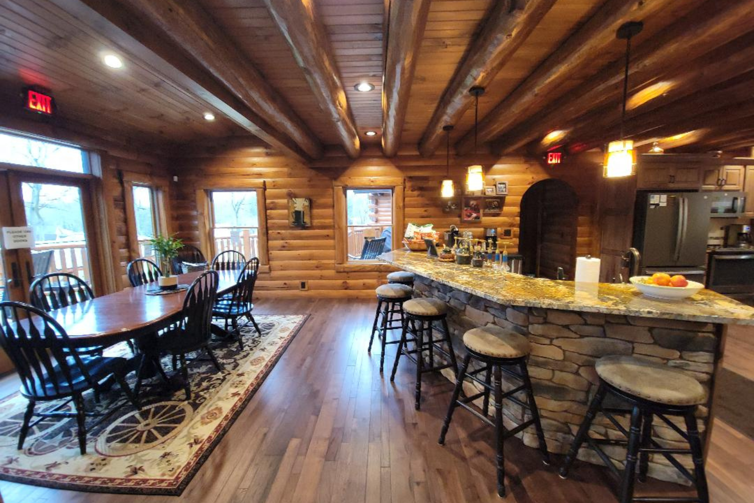 Coffee bar and a cozy table to gather with community.