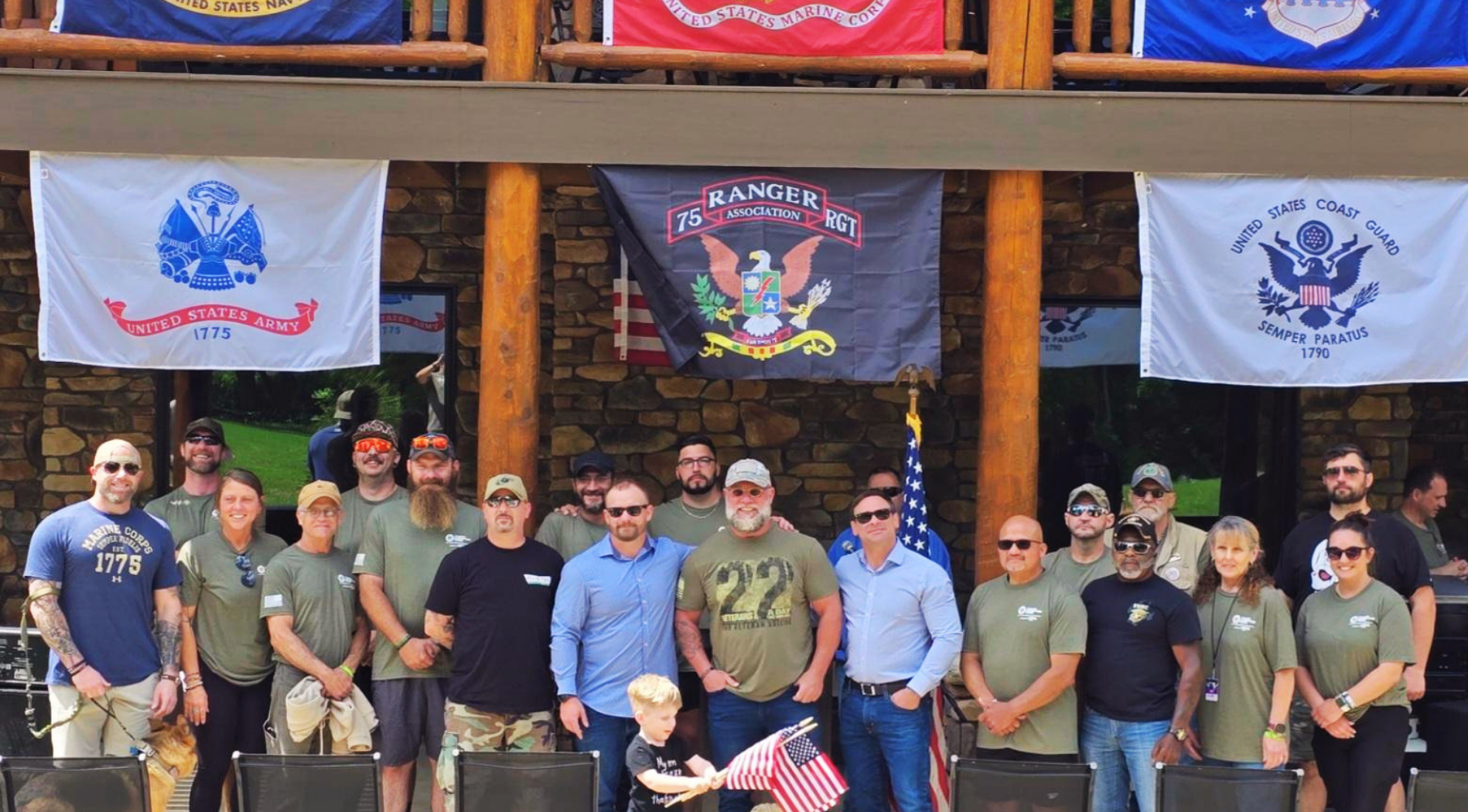 Veterans gathering at Tyler's Redemption Place for the Memorial Day March.